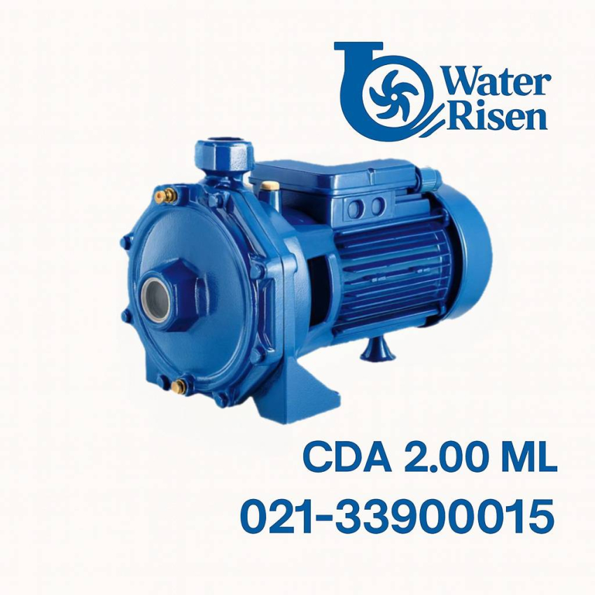 پمپ آب ابارا ۲ اسب دو پروانه بشقابی مدل CDA 2.00 ML تکفاز با پروانه برنجی | مناسب ساختمان‌ها و آبیاری کشاورزی