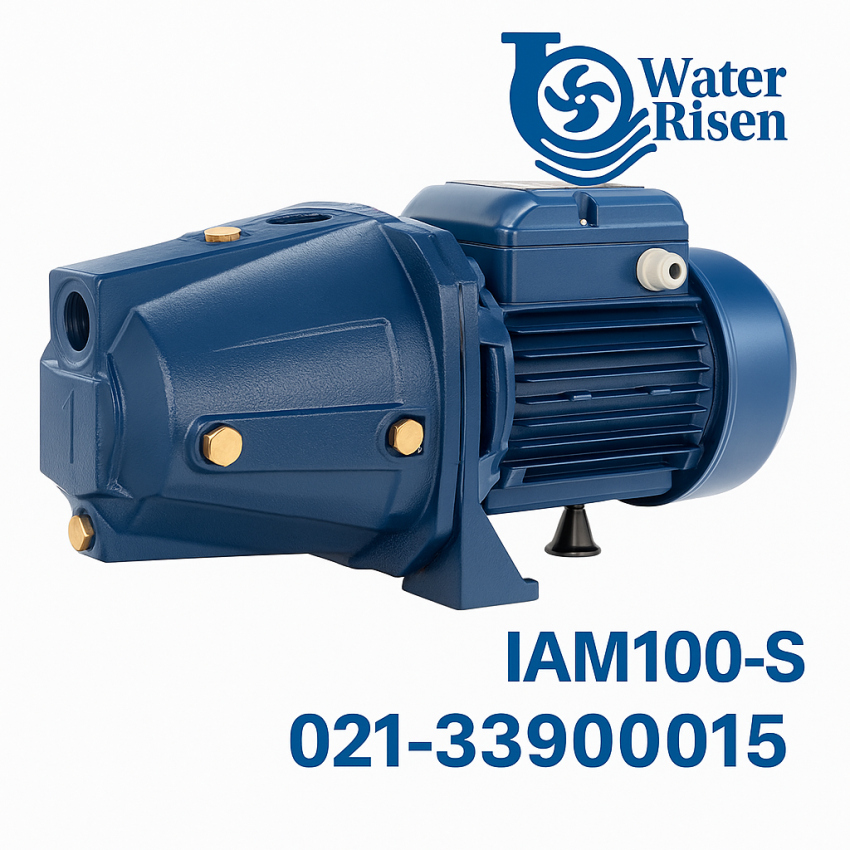 پمپ آب ایکار ۱ اسب جتی مدل IAM100-S تکفاز | پروانه استیل ضدزنگ | خودمکش | مناسب مصارف خانگی و چاه‌های کم‌عمق