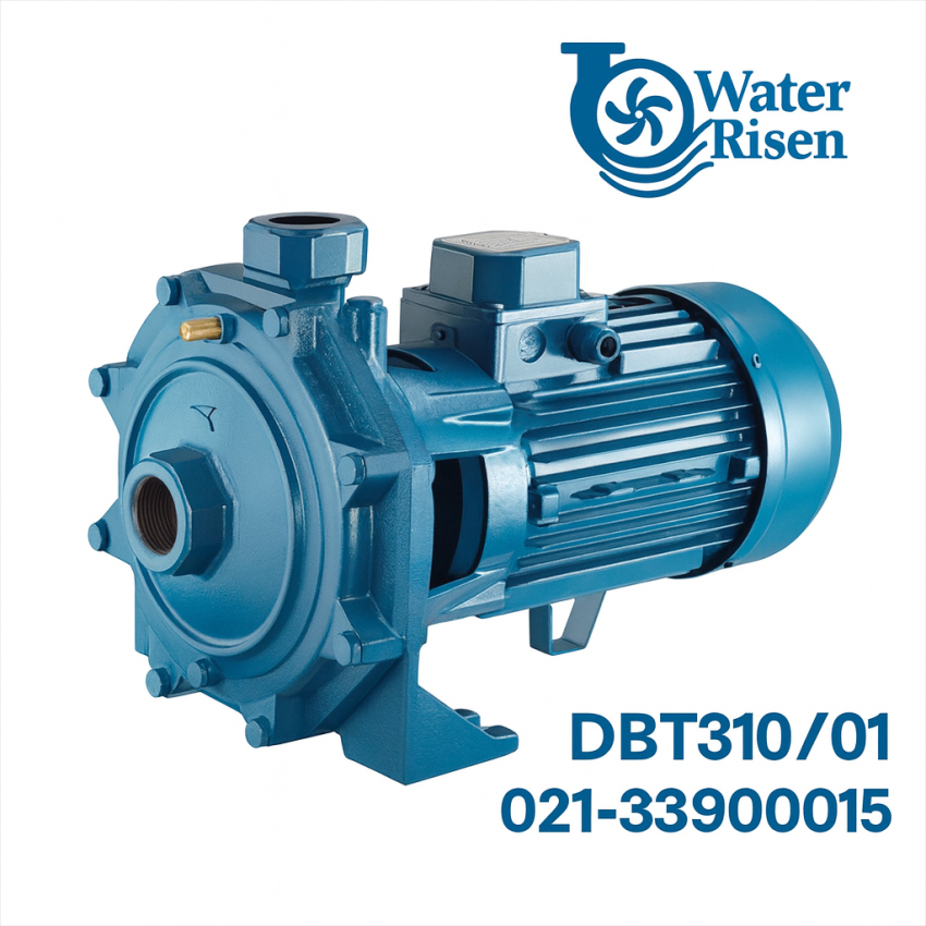 پمپ آب دیزل‌ساز ۳ اسب دو پروانه بشقابی مدل DBT310/01 سه‌فاز | پروانه برنجی | مناسب مصارف کشاورزی، صنعتی و ساختمانی