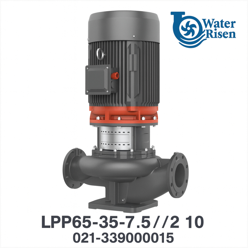 پمپ سیرکولاتور خطی لیو مدل LPP65-35-7.5/2 سه‌فاز | دهانه ۲.۵ اینچ | توان ۱۰ اسب بخار | مناسب سیستم‌های گرمایش و سرمایش صنعتی