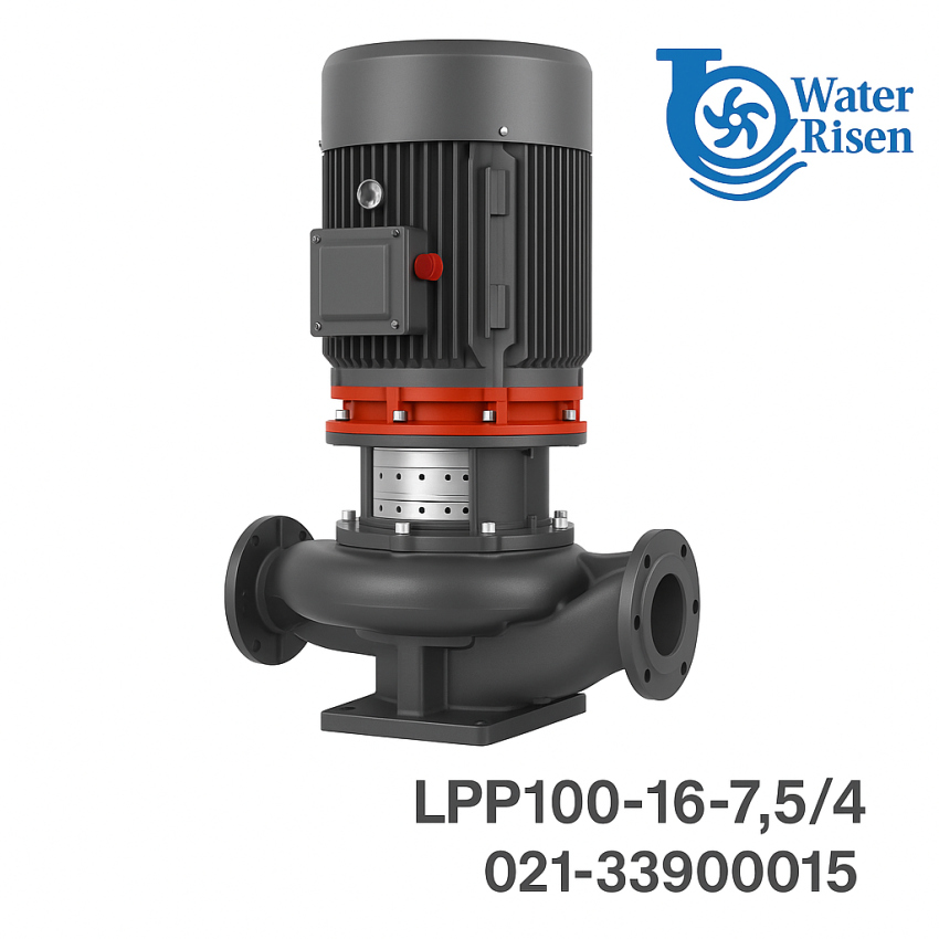 پمپ سیرکولاتور خطی لیو مدل LPP100-20-11/2 سه‌فاز | دهانه ۴ اینچ | توان ۱۵ اسب بخار | مناسب سیستم‌های گرمایش، سرمایش و تهویه صنعتی